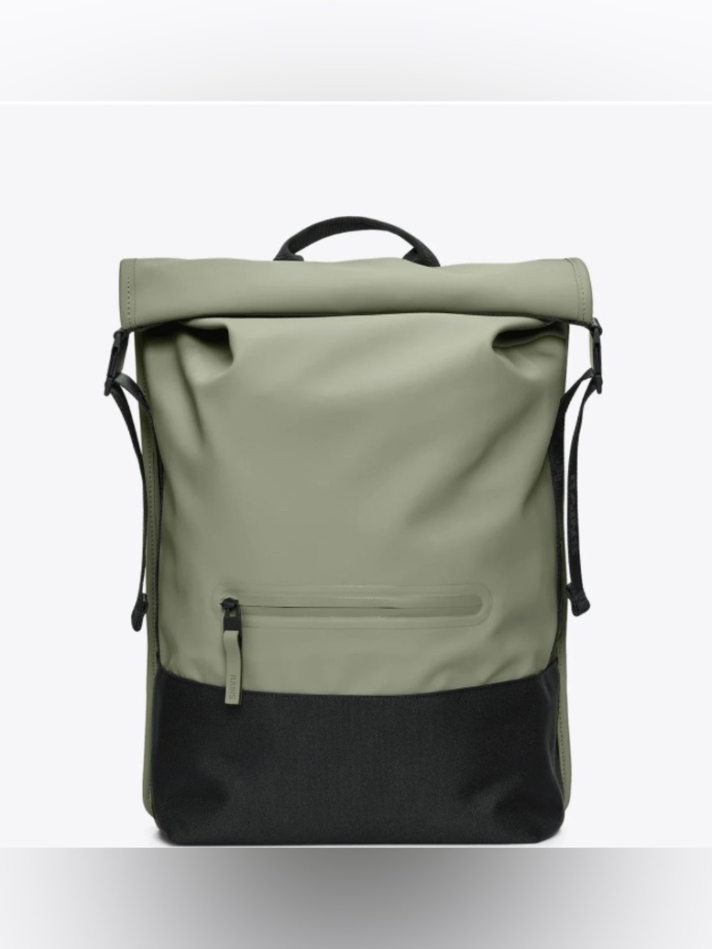 RAINS Trail Rolltop Bag Luggage Backpack - Drift Black $185 NEW NWT
